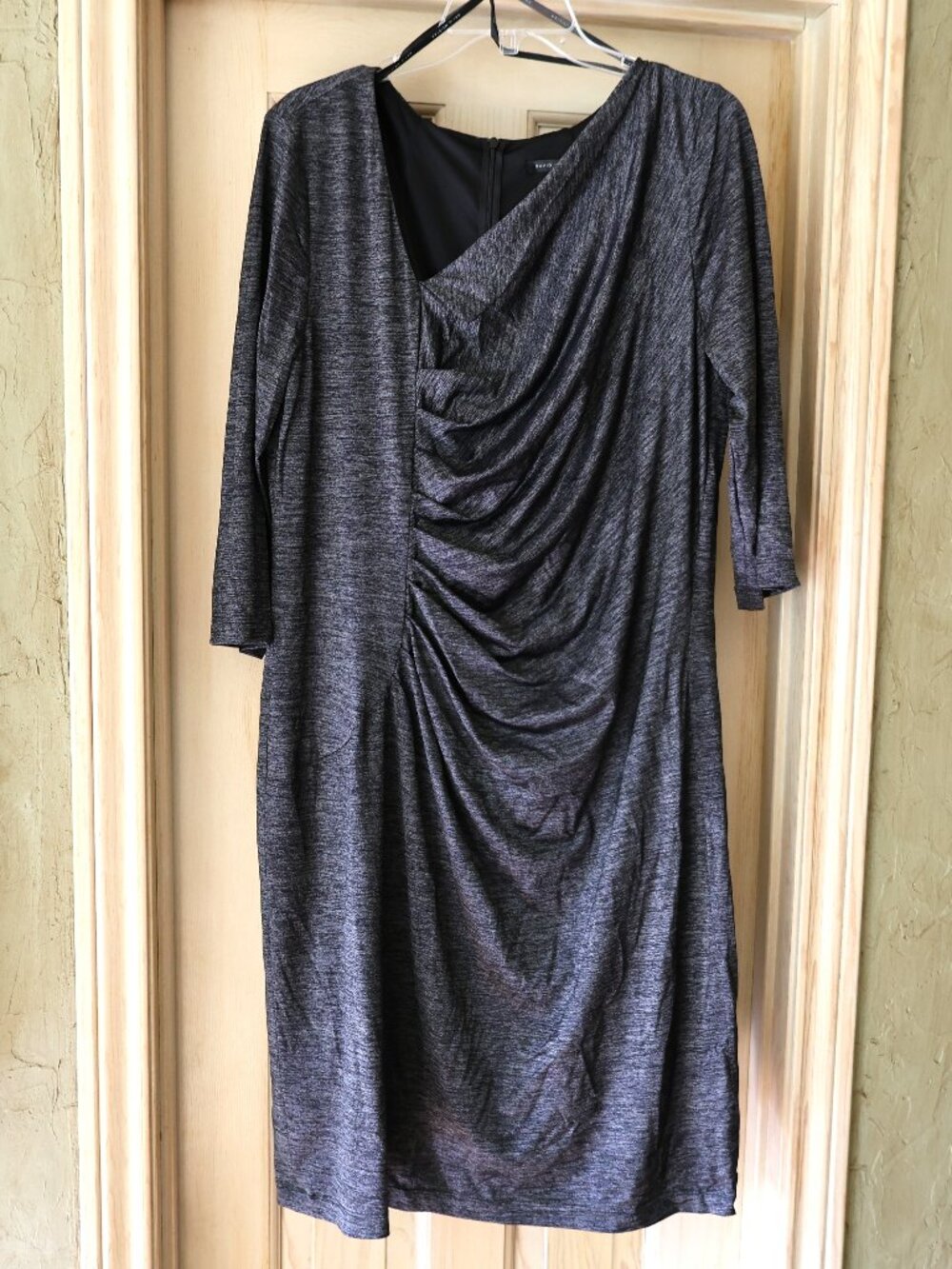 EUC David Meister Silver/Gray Cocktail Evening Party Dress Size 20W
